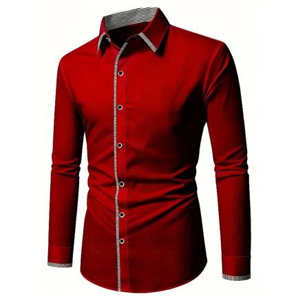 Men’s Patchwork Smart Casual Shirt