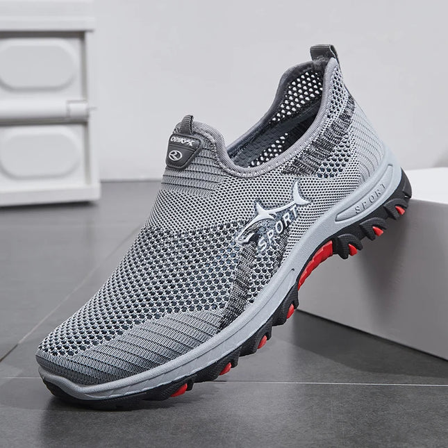 Men's Black Lightweight Slip-On Sneakers