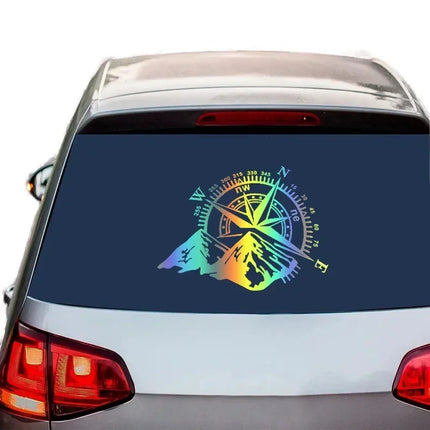 Mountain Compass Vinyl Car Decal
