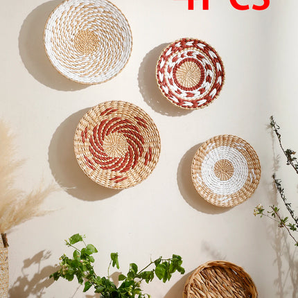 Boho Woven Wall Basket Decor