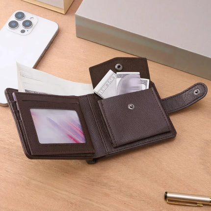 Slim Zipper Leather Wallet