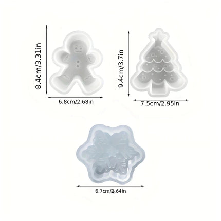 3-Piece Christmas Silicone Mold Set