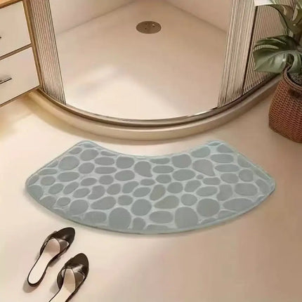 Curved Absorbent Bathroom Mat