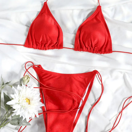 Triangle Thong Bikini Set
