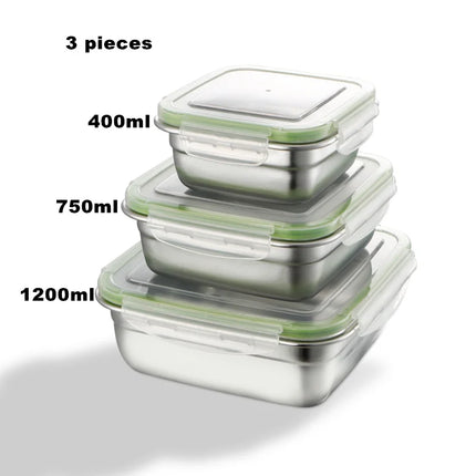 Stainless Steel Food Storage Box Set