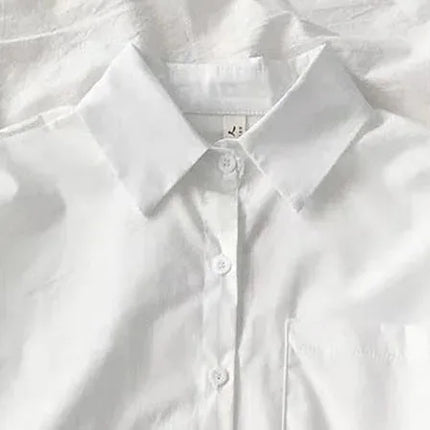 Oversized White Pocket Shirt
