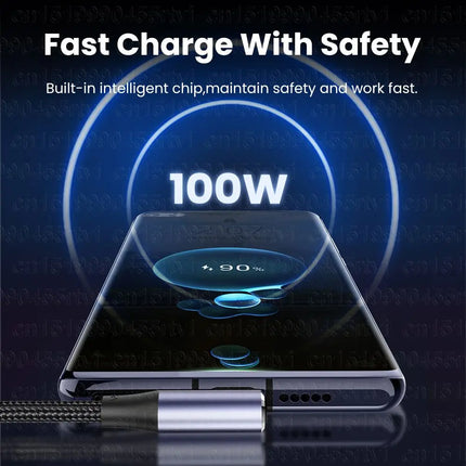 100W Right-Angle USB-C Cable