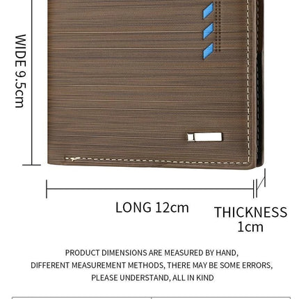 Stripe Leather Bifold Wallet