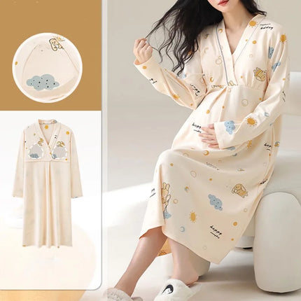 Cotton Maternity Nursing Nightdress