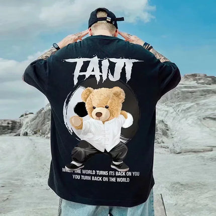 Men's Oversized Hip Hop Printed T-Shirt