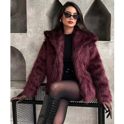 Women's Fluffy Faux Fur Coat