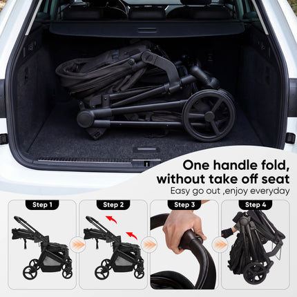 Lightweight Foldable Twin Baby Stroller
