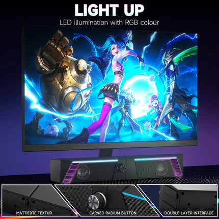 USB Desktop Speakers with RGB Lights