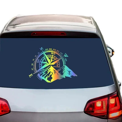 Mountain Compass Vinyl Car Decal