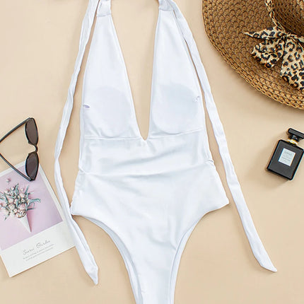 Deep V Backless Swimsuit