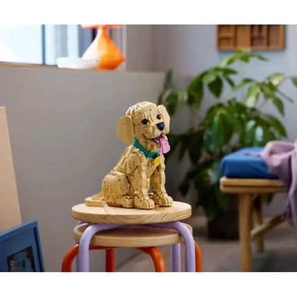 Golden Retriever Puppy Building Blocks Model Set