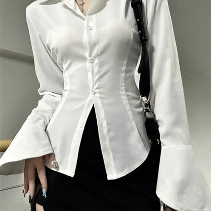 Women's Slim-Fit Flared Sleeve Blouse