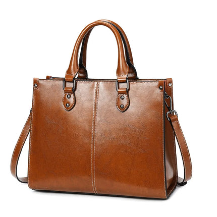 Leather Tote Shoulder Bag