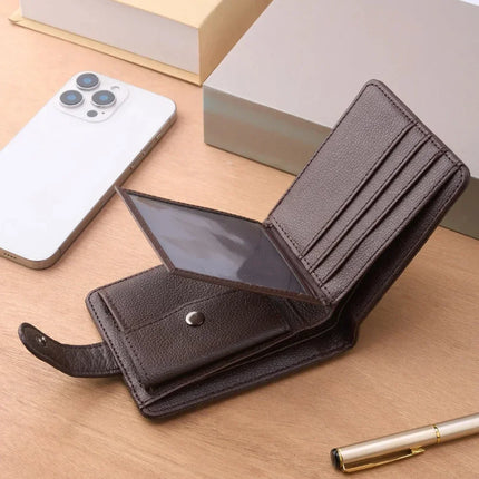 Slim Zipper Leather Wallet
