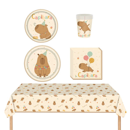 Capybara Party Tableware Set