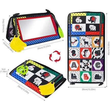 Baby Sensory Cloth Book with Mirror for Early Learning