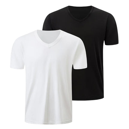 Men's Solid Color V-Neck T-Shirt