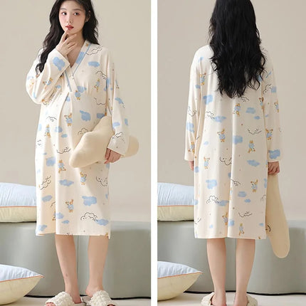 Cotton Maternity Nursing Nightdress