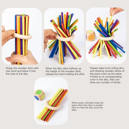Wooden Stick Picking Board Game for Family and Kids