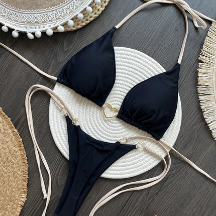 Halter Triangle Bikini Set