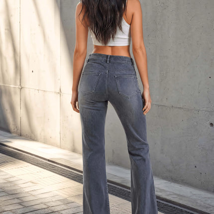 Vintage Washed Flare Jeans