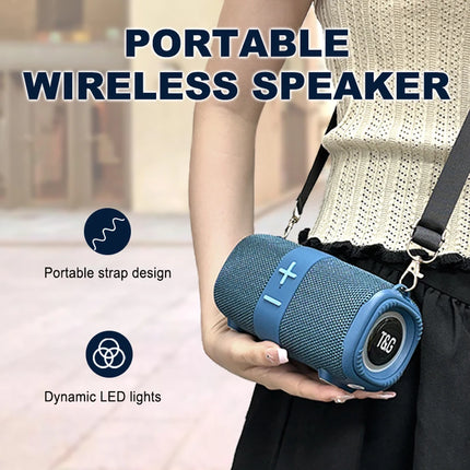 Portable Wireless Bluetooth Speaker with FM Radio and Powerful Bass