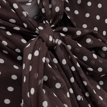 Women's Polka Dot Bow Blouse