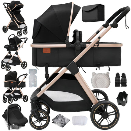 Luxury 3-in-1 Baby Stroller