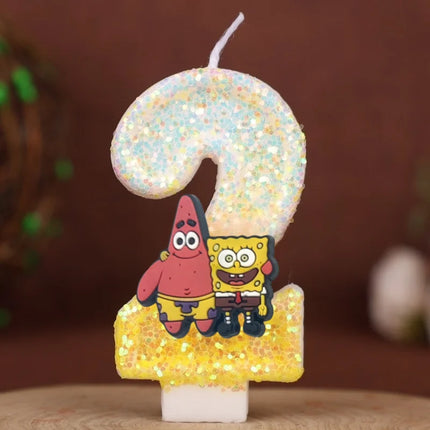 Cartoon Number Birthday Candles