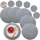 6P 33.5CM DeepGrey / 6 Mats 6 Coaster