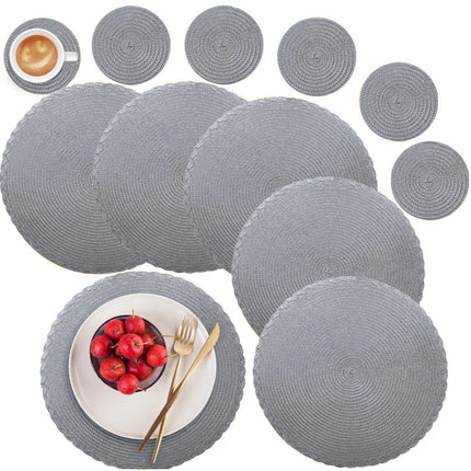 Round Woven Placemat Set