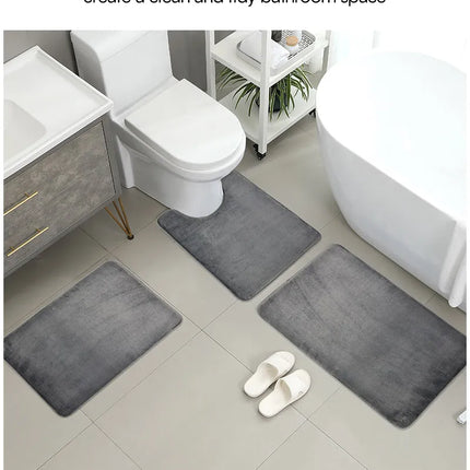 3-Piece Bathroom Floor Mat Set