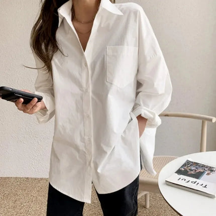 Women's White Loose-Fit Shirt