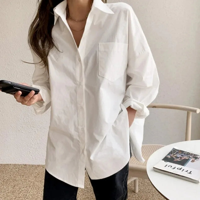 Women's White Loose-Fit Shirt