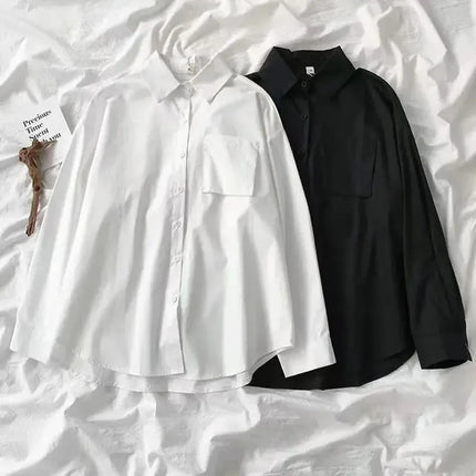 Oversized White Pocket Shirt