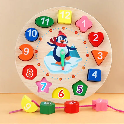 Montessori Wooden Clock Game