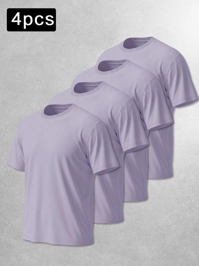 4-Pack Basic Short Sleeve T-Shirts