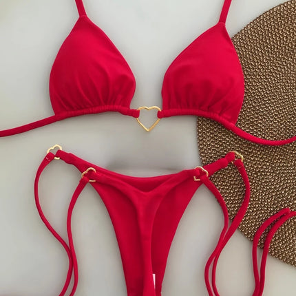 Halter Triangle Bikini Set