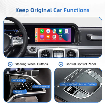 Ezonetronics Wireless CarPlay Android Auto Retrofit Kit Decoder Box CarPlay Interface for Mercedes Benz NTG6.0 MBUX System 2019+
