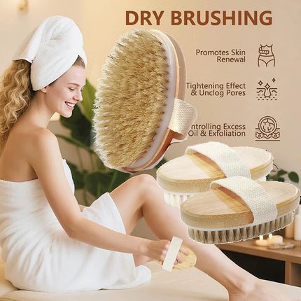 Natural Bristle Body Brush
