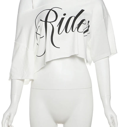 Women's Letter Print Crop Top