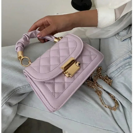 Rhomboid Chain Crossbody Bag