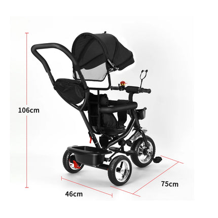 Adjustable Baby Tricycle with Push Bar