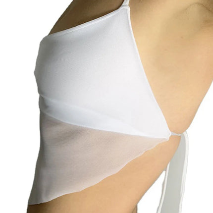 Women's Mesh Halter Crop Top