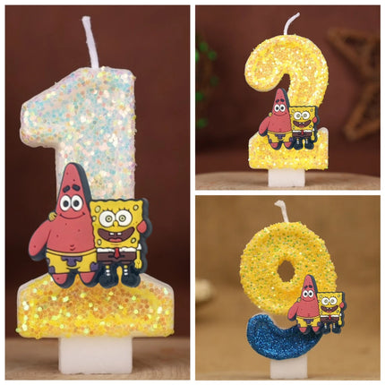 Cartoon Number Birthday Candles
